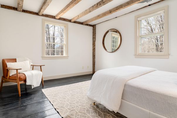 Bedroom, Interior, Wooden Beams, Wood Texture Flooring