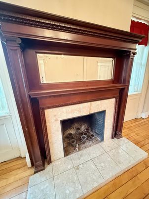 Fireplace, Interior, Wood Texture Flooring