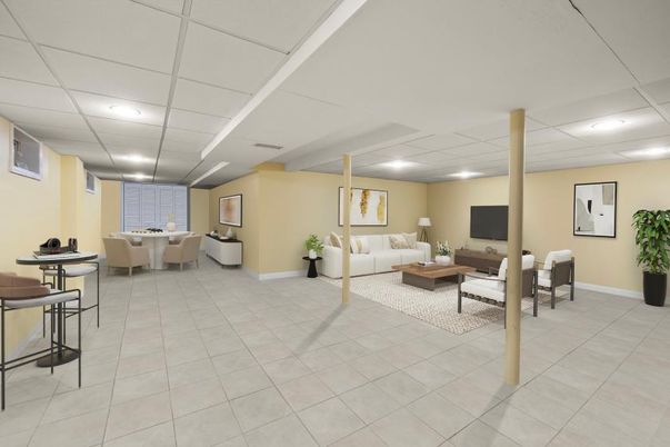 Dining room, Interior, Living room, Recessed Lighting