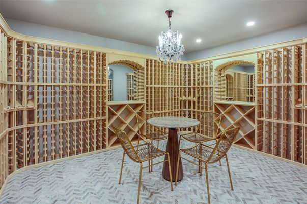 Chandelier, Interior, Recessed Lighting, Wine Storage