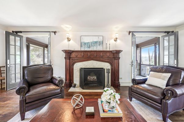 Fireplace, Interior, Wood Texture Flooring