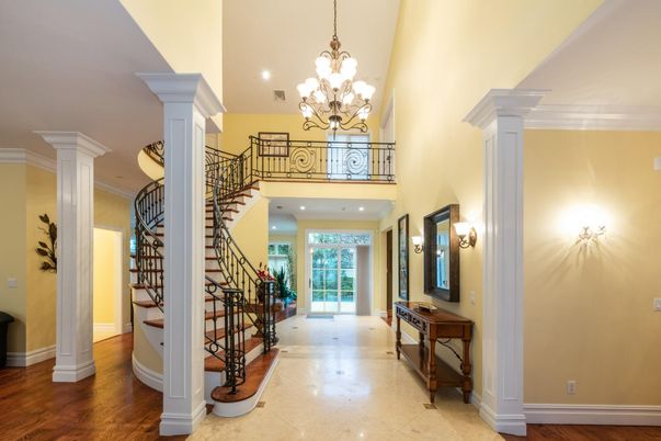 Chandelier, Interior, Recessed Lighting, Wood Texture Flooring