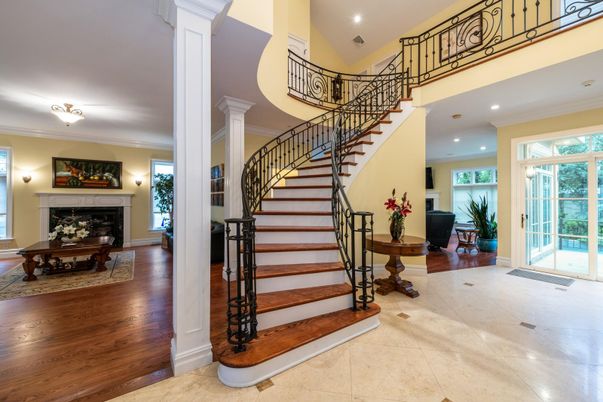 Fireplace, Interior, Recessed Lighting, Wood Texture Flooring