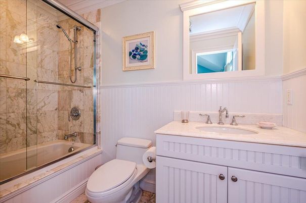 Bathroom, Glass Shower, Interior, Marble Walls