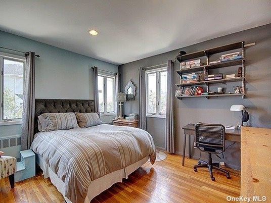 Bedroom, Home Office, Interior, Recessed Lighting, Wood Texture Flooring