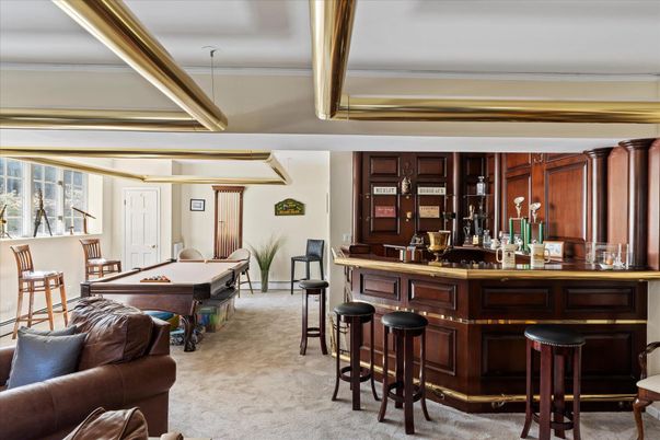 Billiard Table, Game Room, Interior, Pendant Lights