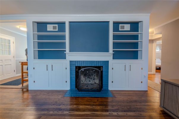Fireplace, Interior, Wood Texture Flooring