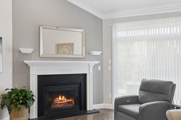 Fireplace, Interior, Wood Texture Flooring