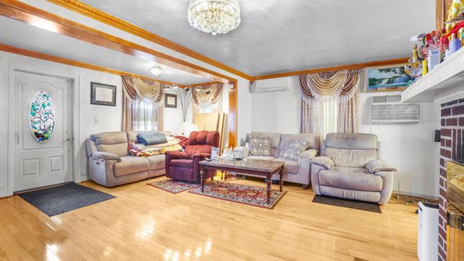 Chandelier, Interior, Living room, Wood Texture Flooring