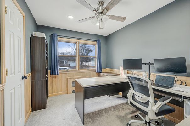 Home Office, Interior, Recessed Lighting