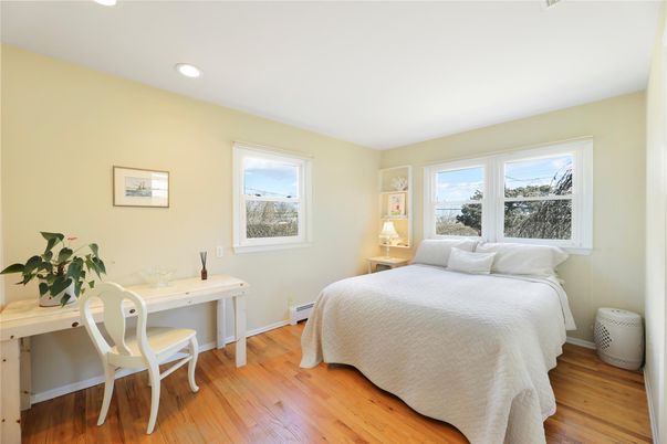 Bedroom, Home Office, Interior, Recessed Lighting, Wood Texture Flooring