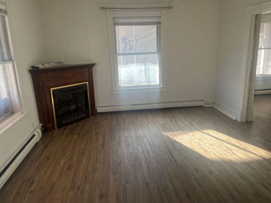 Empty room, Fireplace, Interior, Wood Texture Flooring