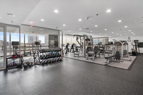 Fitness Equipment, Gym, Interior, Recessed Lighting