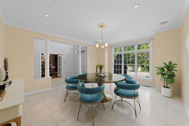 Chandelier, Dining room, Interior, Recessed Lighting