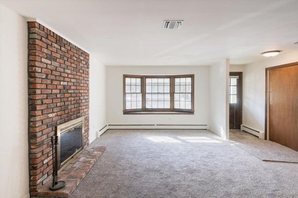 Empty room, Fireplace, Interior, Stone Walls