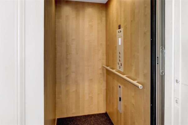 Elevator, Interior, Wooden Walls
