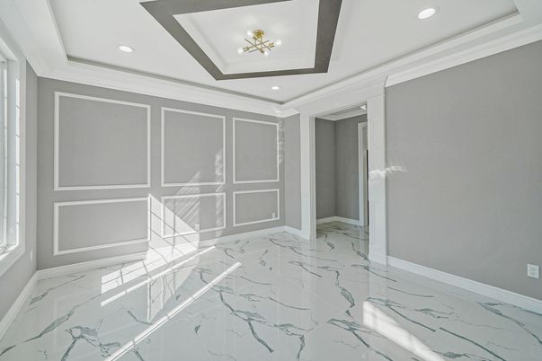 Empty room, Interior, Marble, Recessed Lighting