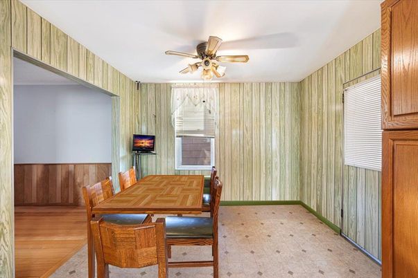 Dining room, Fireplace, Interior, Wood Texture Flooring