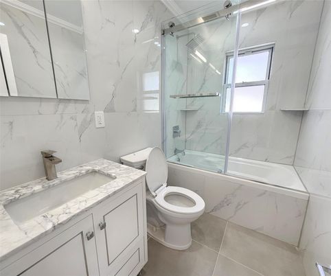 Bathroom, Glass Shower, Interior, Marble Walls
