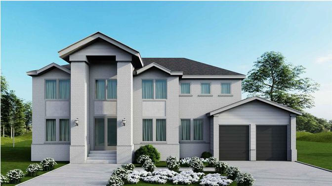 Attached, Exterior, Facade, Brick Facade, Brick Traditional