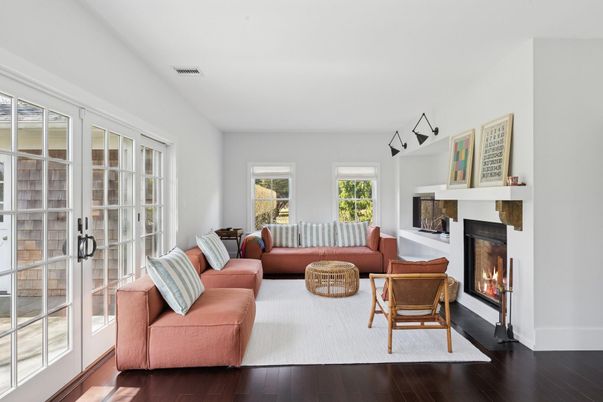 Fireplace, Interior, Living room, Wood Texture Flooring