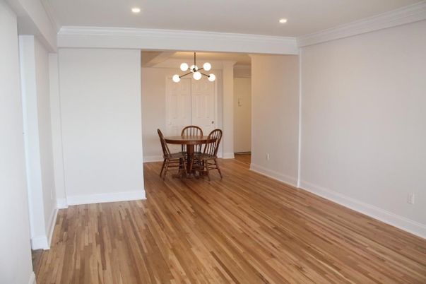 Dining room, Interior, Pendant Lights, Recessed Lighting, Wood Texture Flooring