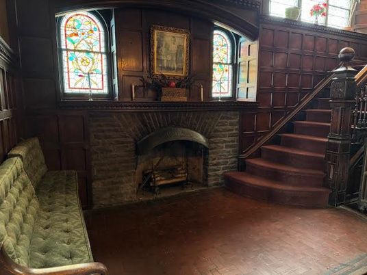 Fireplace, Interior, Wood Texture Flooring, Wooden Walls