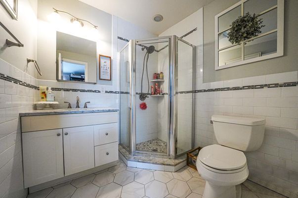 Bathroom, Glass Shower, Interior, Marble