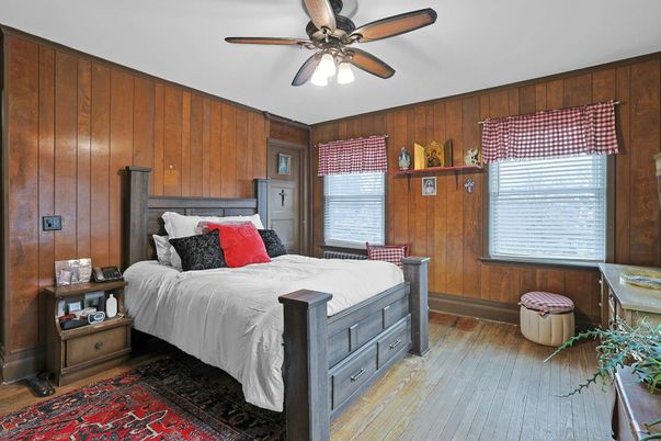 Bedroom, Interior, Wood Texture Flooring, Wooden Walls