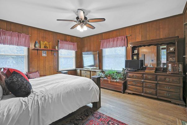 Bedroom, Interior, Wood Texture Flooring, Wooden Walls