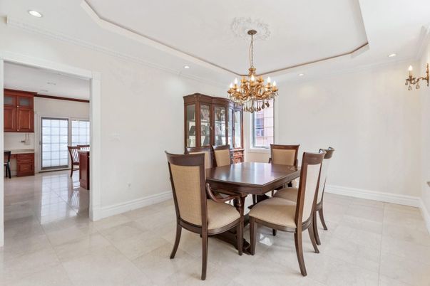 Chandelier, Dining room, Interior, Recessed Lighting