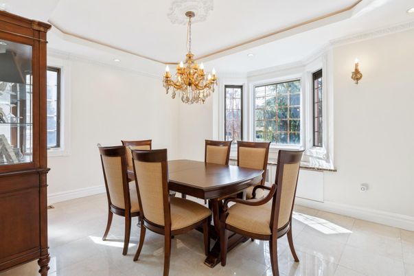 Chandelier, Dining room, Interior, Recessed Lighting