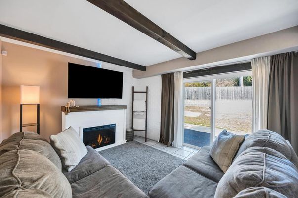 Fireplace, Interior, Living room, Wooden Beams