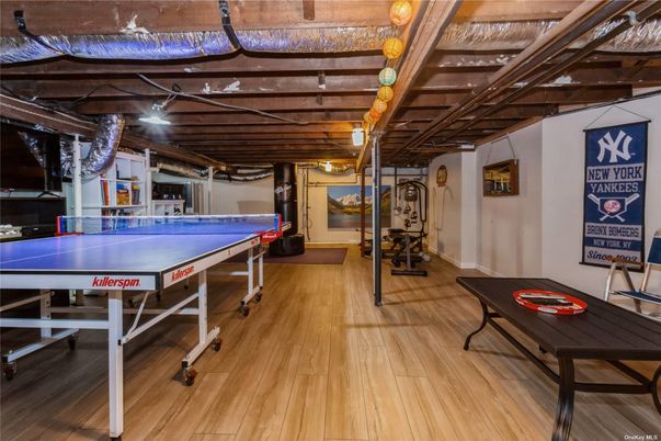 Game Room, Interior, Wooden Beams, Wood Texture Flooring