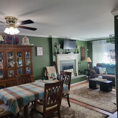 Dining room, Fireplace, Interior, Living room