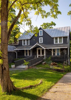 Exterior, Facade, Solar Panels, Farmhouse