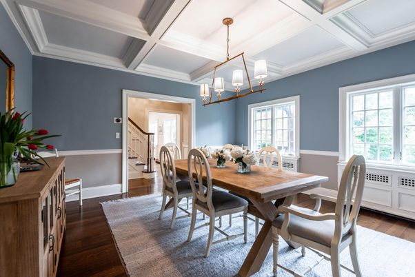 Chandelier, Dining room, Interior, Pendant Lights, Wood Texture Flooring