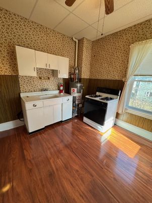 Interior, Kitchen, Washer, Wood Texture Flooring