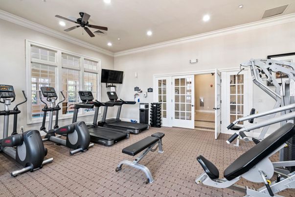 Fitness Equipment, Gym, Interior, Recessed Lighting