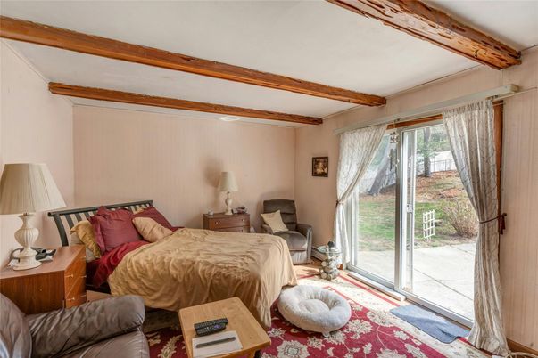Bedroom, Interior, Wooden Beams