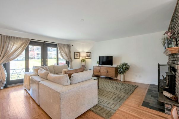 Fireplace, Interior, Living room, Wood Texture Flooring