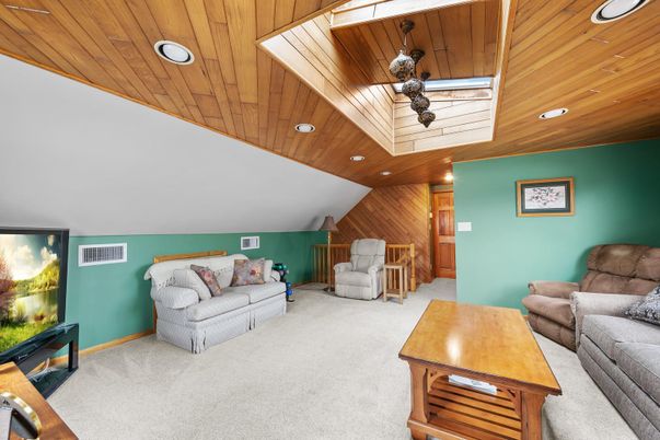Interior, Living room, Recessed Lighting, Wooden Ceilings