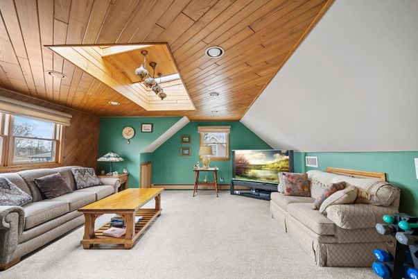 Interior, Living room, Recessed Lighting, Wooden Ceilings
