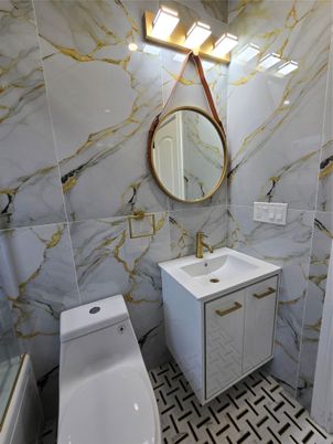 Bathroom, Interior, Marble Walls