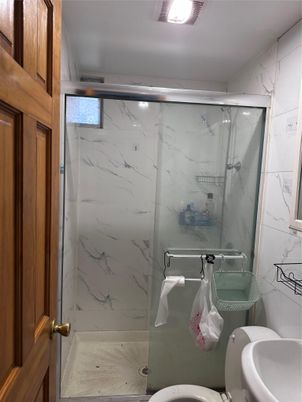 Bathroom, Glass Shower, Interior, Marble Walls
