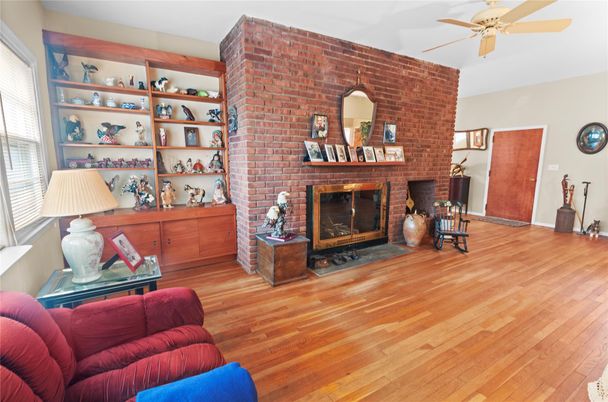 Fireplace, Interior, Stone Walls, Wood Texture Flooring