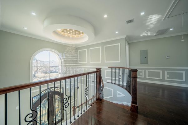 Chandelier, Interior, Recessed Lighting, Wood Texture Flooring