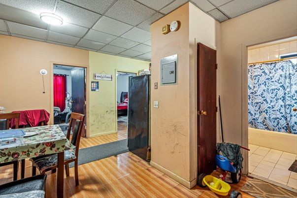 Dining room, Interior, Wood Texture Flooring