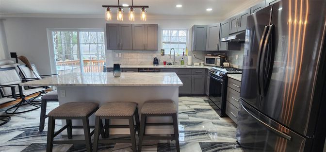Interior, Kitchen, Marble, Recessed Lighting