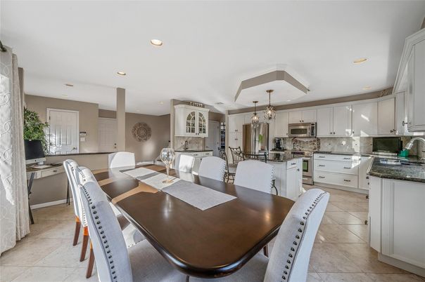 Chandelier, Dining room, Interior, Kitchen, Recessed Lighting